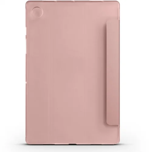 Samsung Galaxy Tab A 10.1 2016 - P580 Tablet Kılıfı Standlı Smart Cover Kapak - Rose Gold