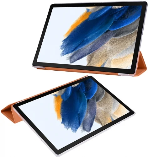 Samsung Galaxy Tab A 10.1 2016 - P580 Tablet Kılıfı Standlı Smart Cover Kapak - Turuncu