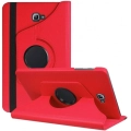 Samsung Galaxy Tab A 10.1 (T580) Tablet Kılıfı 360 Derece Dönebilen Standlı Kapak - Kırmızı