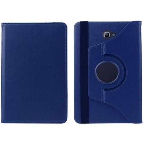 Samsung Galaxy Tab A 10.1 (T580) Tablet Kılıfı 360 Derece Dönebilen Standlı Kapak - Lacivert