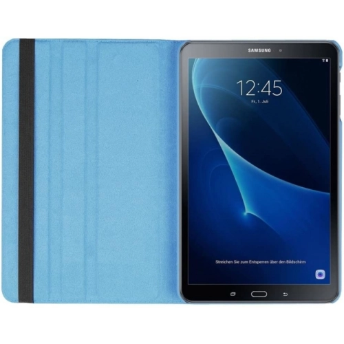 Samsung Galaxy Tab A 10.1 (T580) Tablet Kılıfı 360 Derece Dönebilen Standlı Kapak - Mavi