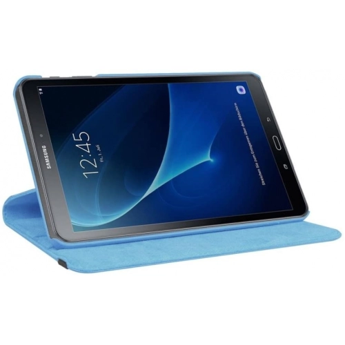 Samsung Galaxy Tab A 10.1 (T580) Tablet Kılıfı 360 Derece Dönebilen Standlı Kapak - Mavi
