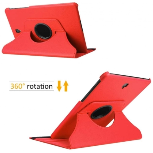 Samsung Galaxy Tab A 10.5 (T590) Tablet Kılıfı 360 Derece Dönebilen Standlı Kapak - Kırmızı