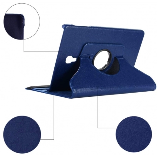 Samsung Galaxy Tab A 10.5 (T590) Tablet Kılıfı 360 Derece Dönebilen Standlı Kapak - Lacivert