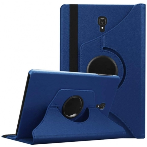 Samsung Galaxy Tab A 10.5 (T590) Tablet Kılıfı 360 Derece Dönebilen Standlı Kapak - Lacivert