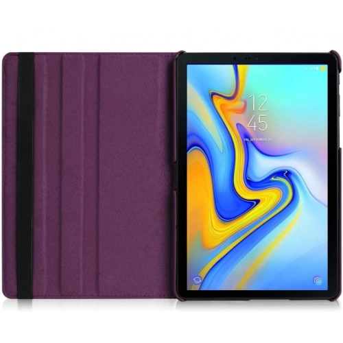 Samsung Galaxy Tab A 10.5 (T590) Tablet Kılıfı 360 Derece Dönebilen Standlı Kapak - Mor