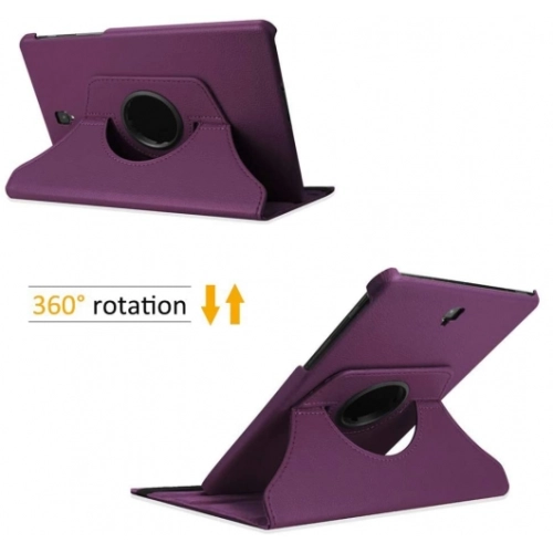 Samsung Galaxy Tab A 10.5 (T590) Tablet Kılıfı 360 Derece Dönebilen Standlı Kapak - Mor