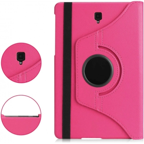 Samsung Galaxy Tab A 10.5 (T590) Tablet Kılıfı 360 Derece Dönebilen Standlı Kapak - Pembe