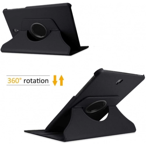 Samsung Galaxy Tab A 10.5 (T590) Tablet Kılıfı 360 Derece Dönebilen Standlı Kapak - Siyah
