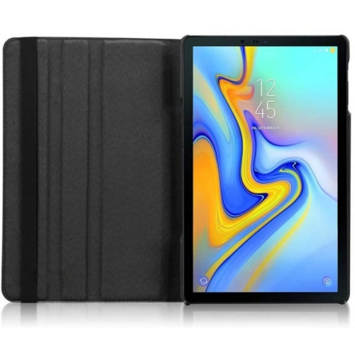 Samsung Galaxy Tab A 10.5 (T590) Tablet Kılıfı 360 Derece Dönebilen Standlı Kapak - Siyah