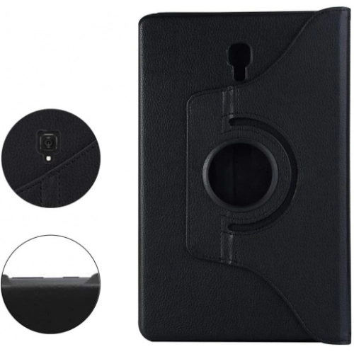 Samsung Galaxy Tab A 10.5 (T590) Tablet Kılıfı 360 Derece Dönebilen Standlı Kapak - Siyah