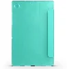 Samsung Galaxy Tab A 10.5 - T590 Tablet Kılıfı Standlı Smart Cover Kapak - Mavi