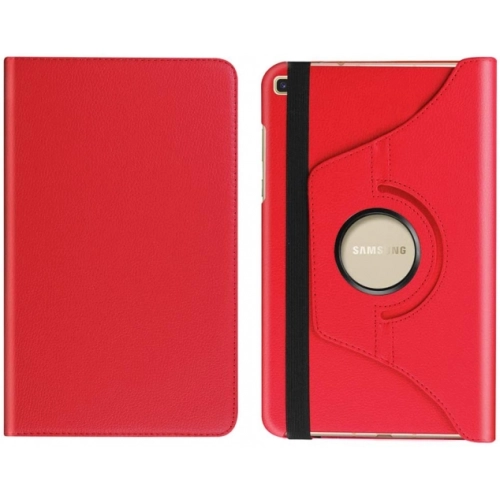 Samsung Galaxy Tab A 8 (T290) Tablet Kılıfı 360 Derece Dönebilen Standlı Kapak - Kırmızı