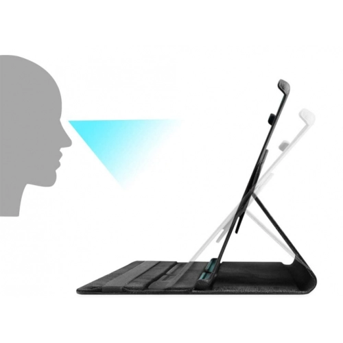 Samsung Galaxy Tab A8 T290 Tablet Kılıfı 360 Derece Dönebilen Standlı Kapak - Siyah