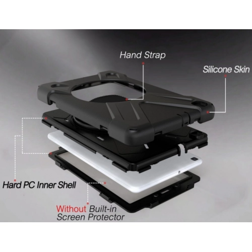 Samsung Galaxy Tab A 8inç T290 Kılıf Zore Defender Tablet Silikon - Siyah