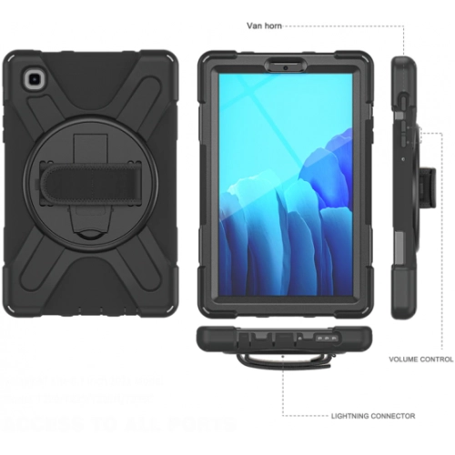 Samsung Galaxy Tab A7 Lite T220 Kılıf Zore Defender Tablet Silikon - Siyah
