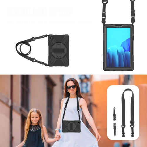 Samsung Galaxy Tab A7 Lite T225 Kılıf Zore Defender Tablet Silikon - Siyah