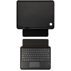 Samsung Galaxy Tab A7 Lite T225 Klavyeli Kılıf Zore Border Keyboard Bluetooh Bağlantılı Standlı Tablet Kılıfı - Siyah