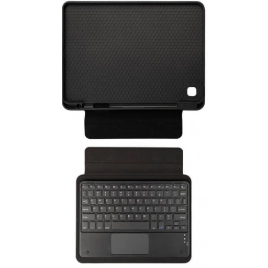 Samsung Galaxy Tab A7 Lite T225 Klavyeli Kılıf Zore Border Keyboard Bluetooh Bağlantılı Standlı Tablet Kılıfı - Siyah