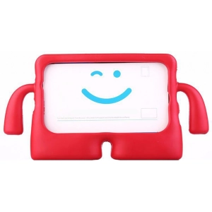 Samsung Galaxy Tab A7 T500 Kılıf Çocuklar İçin Standlı Eğlenceli Korumalı Silikon Tablet Kılıfı - Kırmızı