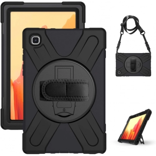 Samsung Galaxy Tab A7 T500 Kılıf Zore Defender Tablet Silikon - Siyah