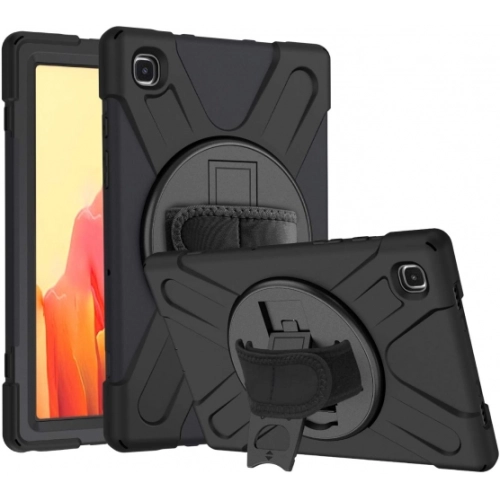 Samsung Galaxy Tab A7 T500 Kılıf Zore Defender Tablet Silikon - Siyah