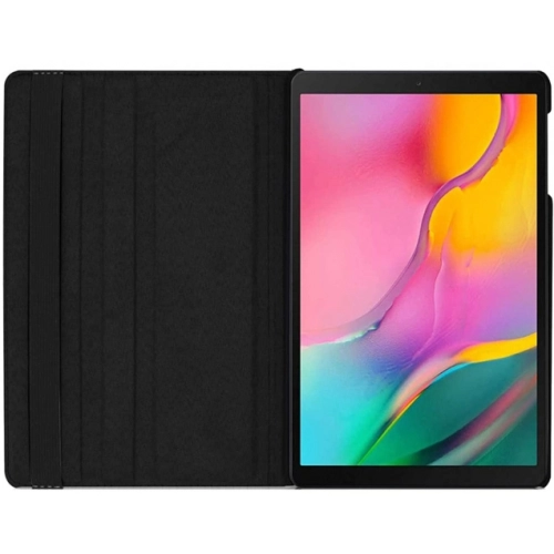 Samsung Galaxy Tab A7 T500 Tablet Kılıfı 360 Derece Dönebilen Standlı Kapak - Siyah