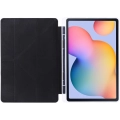 Samsung Galaxy Tab A7 T500 Tablet Kılıfı Standlı Tri Folding Kalemlikli Silikon Smart Cover - Siyah