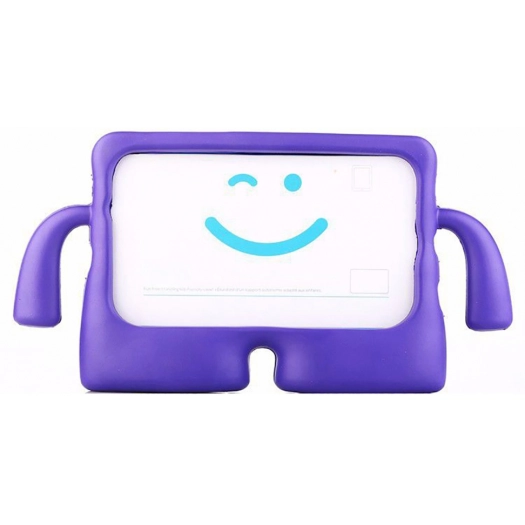 Samsung Galaxy Tab A8 10.5 SM-X200 Kılıf Çocuklar İçin Standlı Eğlenceli Korumalı Silikon Tablet Kılıfı - Mor