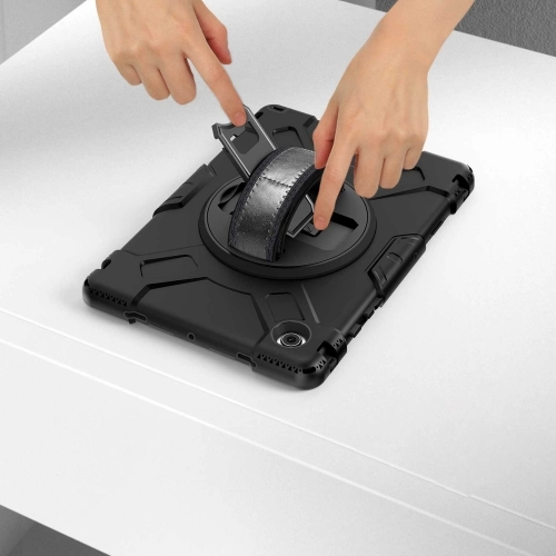 Samsung Galaxy Tab A8 10.5 SM-X200 Kılıf Zore Defender Tablet Silikon - Siyah