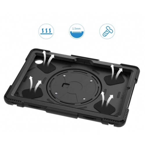 Samsung Galaxy Tab A8 10.5 SM-X200 Kılıf Zore Defender Tablet Silikon - Siyah