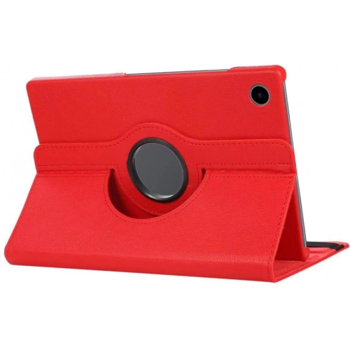 Samsung Galaxy Tab A8 10.5 SM-X200 Tablet Kılıfı 360 Derece Dönebilen Standlı Kapak - Kırmızı