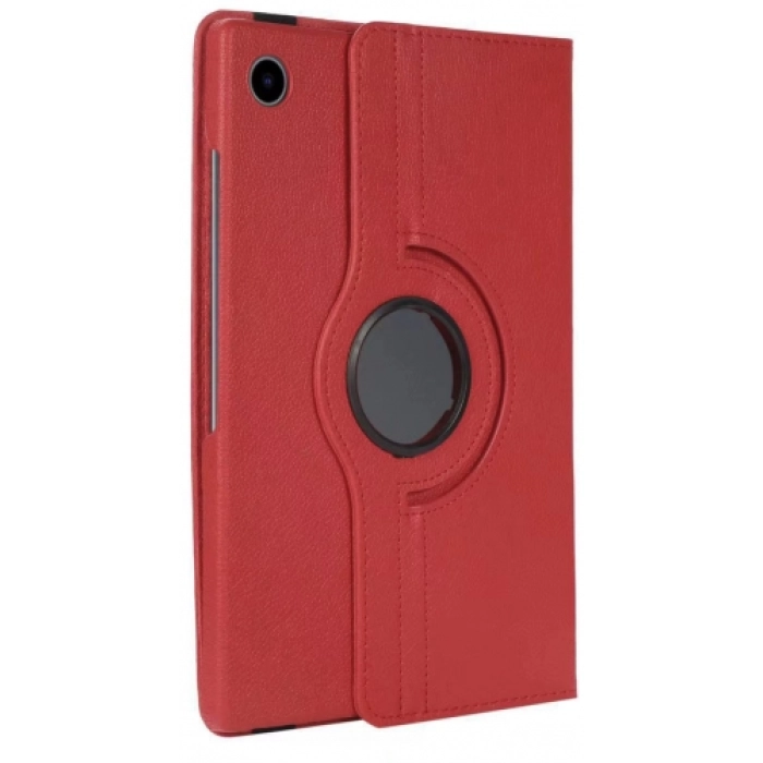Samsung Galaxy Tab A8 10.5 SM-X200 Tablet Kılıfı 360 Derece Dönebilen Standlı Kapak - Kırmızı