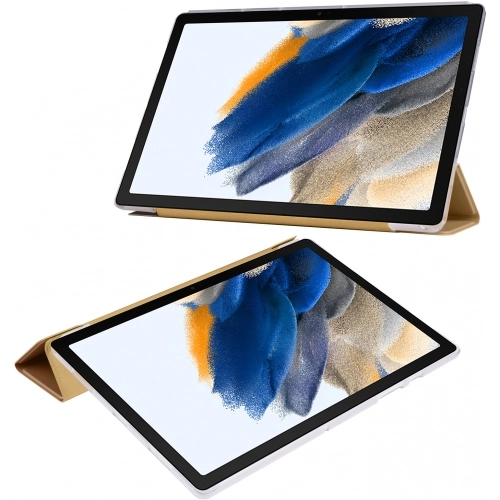 Samsung Galaxy Tab A8 10.5 SM-X200 Tablet Kılıfı Standlı Smart Cover Kapak - Gold