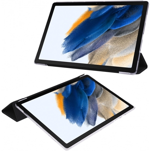 Samsung Galaxy Tab A8 10.5 SM-X200 Tablet Kılıfı Standlı Smart Cover Kapak - Siyah