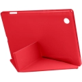 Samsung Galaxy Tab A8 10.5 SM-X200 Tablet Kılıfı Standlı Tri Folding Kalemlikli Silikon Smart Cover - Kırmızı