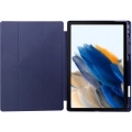 Samsung Galaxy Tab A8 10.5 SM-X200 Tablet Kılıfı Standlı Tri Folding Kalemlikli Silikon Smart Cover - Lacivert