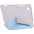 Samsung Galaxy Tab A8 10.5 SM-X200 Tablet Kılıfı Standlı Tri Folding Kalemlikli Silikon Smart Cover - Mavi