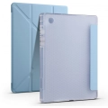Samsung Galaxy Tab A8 10.5 SM-X200 Tablet Kılıfı Standlı Tri Folding Kalemlikli Silikon Smart Cover - Mavi