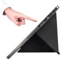 Samsung Galaxy Tab A8 10.5 SM-X200 Tablet Kılıfı Standlı Tri Folding Kalemlikli Silikon Smart Cover - Siyah