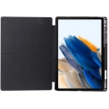 Samsung Galaxy Tab A8 10.5 SM-X200 Tablet Kılıfı Standlı Tri Folding Kalemlikli Silikon Smart Cover - Siyah