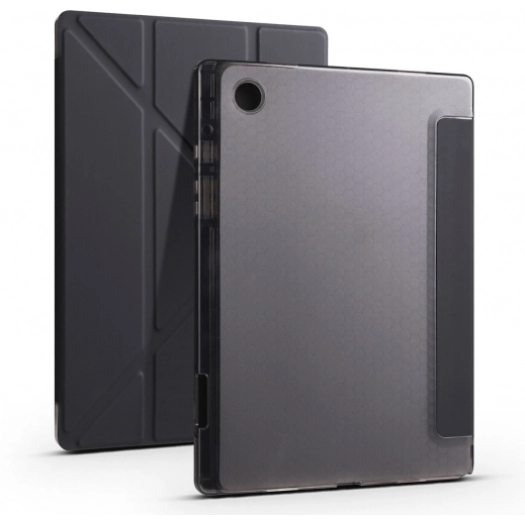 Samsung Galaxy Tab A8 10.5 SM-X200 Tablet Kılıfı Standlı Tri Folding Kalemlikli Silikon Smart Cover - Siyah