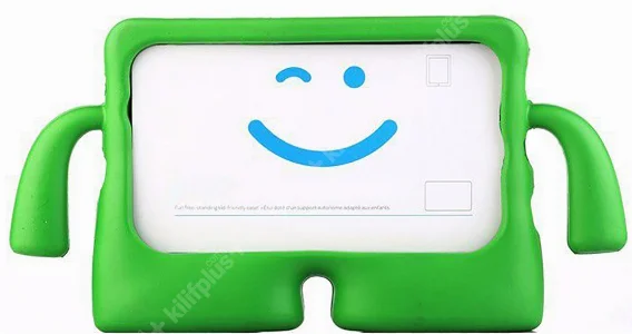 Samsung Galaxy Tab A9 Kılıf Çocuklar İçin Standlı Eğlenceli Korumalı Silikon Tablet Kılıfı - Yeşil