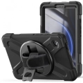 Samsung Galaxy Tab A9 Kılıf Zore Defender Boyun Askılı Tablet Silikon - Siyah