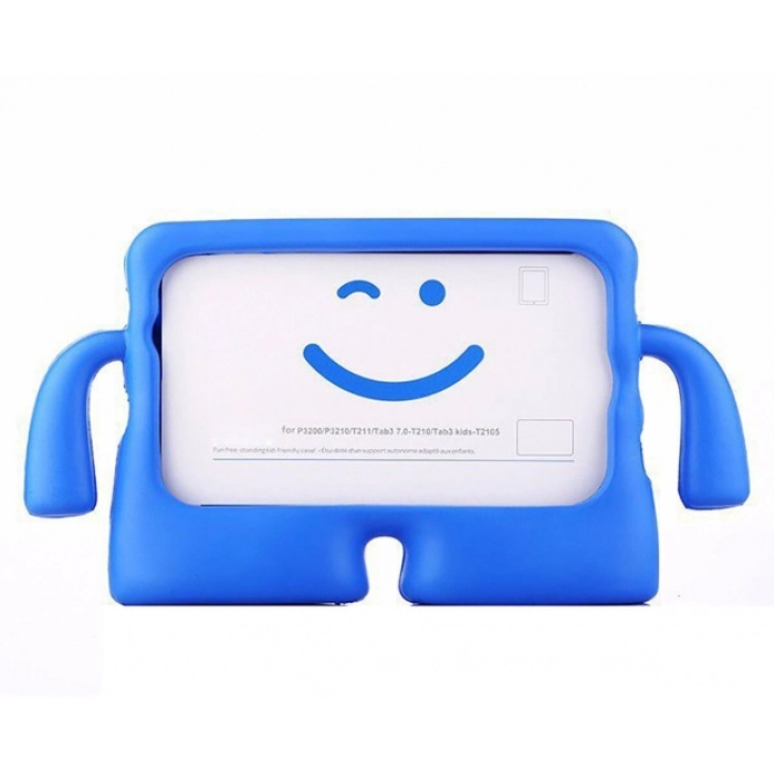 Samsung Galaxy Tab A9 Plus Kılıf Standlı Çocuklar İçin Renkli Koruyucu iBuy Tablet Kapak - Mavi
