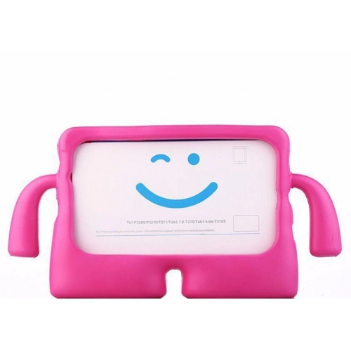 Samsung Galaxy Tab A9 Plus Kılıf Standlı Çocuklar İçin Renkli Koruyucu iBuy Tablet Kapak - Pembe Koyu
