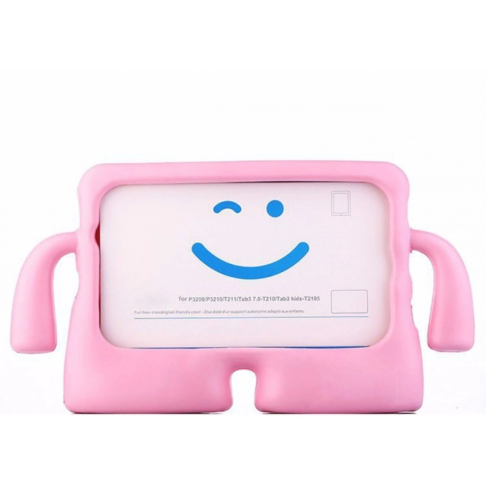 Samsung Galaxy Tab A9 Plus Kılıf Standlı Çocuklar İçin Renkli Koruyucu iBuy Tablet Kapak - Pembe