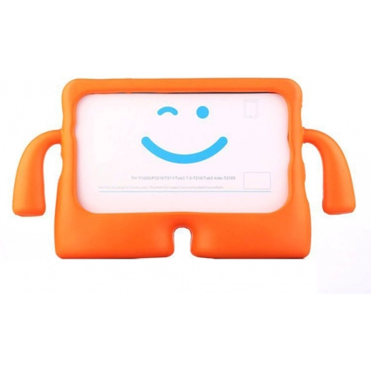 Samsung Galaxy Tab A9 Plus Kılıf Standlı Çocuklar İçin Renkli Koruyucu iBuy Tablet Kapak - Turuncu
