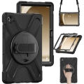 Samsung Galaxy Tab A9 Plus Kılıf Zore Defender Boyun Askılı Tablet Silikon - Siyah