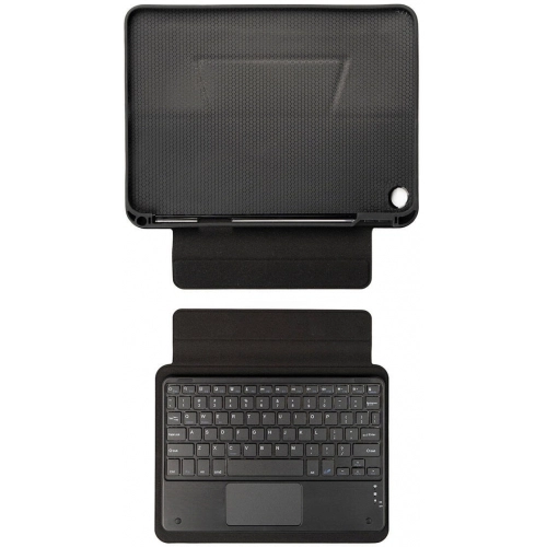 Samsung Galaxy Tab A9 Plus Klavyeli Kılıf Zore Border Keyboard Bluetooh Bağlantılı Standlı Tablet Kılıfı - Siyah